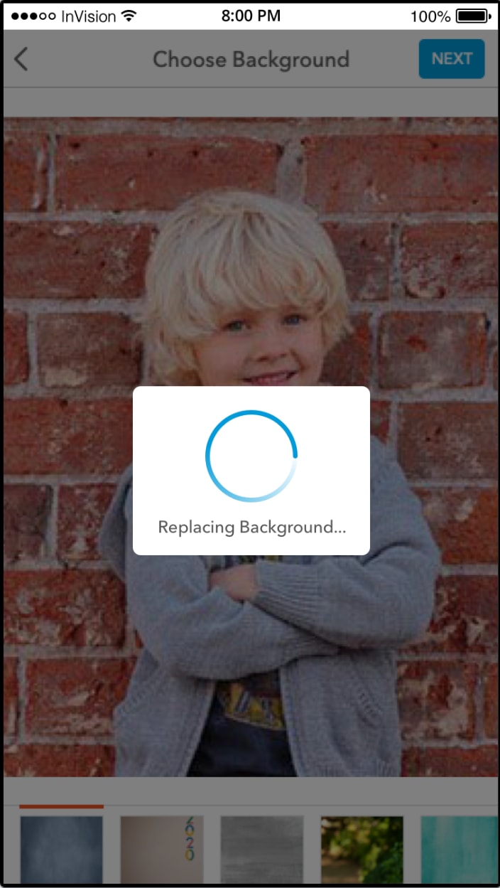 Package selection screens for Picture Day Snaps @Home